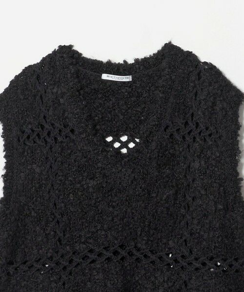 BEAUTY&YOUTH UNITED ARROWS / ビューティー&ユース ユナイテッドアローズ ベスト | パッチワーク Vネック ニットベスト | 詳細3