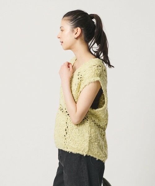 BEAUTY&YOUTH UNITED ARROWS / ビューティー&ユース ユナイテッドアローズ ベスト | パッチワーク Vネック ニットベスト | 詳細6