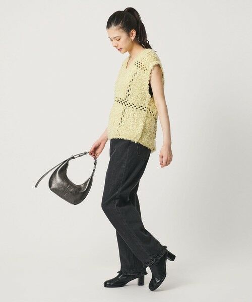 BEAUTY&YOUTH UNITED ARROWS / ビューティー&ユース ユナイテッドアローズ ベスト | パッチワーク Vネック ニットベスト | 詳細7