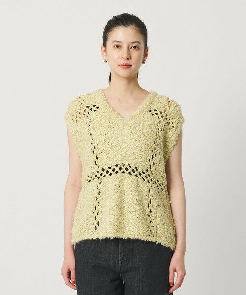 BEAUTY&YOUTH UNITED ARROWS / ビューティー&ユース ユナイテッドアローズ ベスト | パッチワーク Vネック ニットベスト | 詳細8