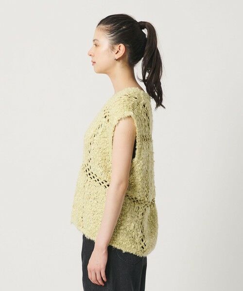 BEAUTY&YOUTH UNITED ARROWS / ビューティー&ユース ユナイテッドアローズ ベスト | パッチワーク Vネック ニットベスト | 詳細9