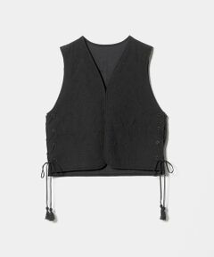 BEAUTY&YOUTH UNITED ARROWS / ビューティー&ユース ユナイテッドアローズ ベスト | コットン エンブロイダリー キルティング レースアップ ベスト