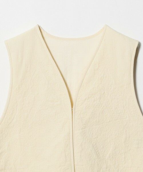 BEAUTY&YOUTH UNITED ARROWS / ビューティー&ユース ユナイテッドアローズ ベスト | コットン エンブロイダリー キルティング レースアップ ベスト | 詳細1