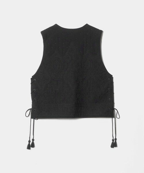 BEAUTY&YOUTH UNITED ARROWS / ビューティー&ユース ユナイテッドアローズ ベスト | コットン エンブロイダリー キルティング レースアップ ベスト | 詳細4