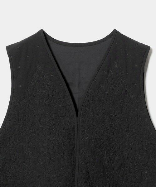 BEAUTY&YOUTH UNITED ARROWS / ビューティー&ユース ユナイテッドアローズ ベスト | コットン エンブロイダリー キルティング レースアップ ベスト | 詳細5