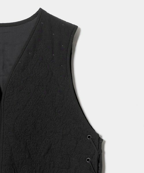BEAUTY&YOUTH UNITED ARROWS / ビューティー&ユース ユナイテッドアローズ ベスト | コットン エンブロイダリー キルティング レースアップ ベスト | 詳細6