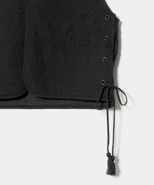 BEAUTY&YOUTH UNITED ARROWS / ビューティー&ユース ユナイテッドアローズ ベスト | コットン エンブロイダリー キルティング レースアップ ベスト | 詳細7