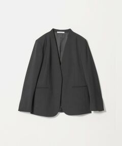 BEAUTY&YOUTH UNITED ARROWS / ビューティー&ユース ユナイテッドアローズ ノーカラージャケット | 毛ポリエステルブレンド トロピカル カラーレスジャケット