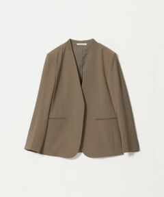 BEAUTY&YOUTH UNITED ARROWS / ビューティー&ユース ユナイテッドアローズ ノーカラージャケット | 毛ポリエステルブレンド トロピカル カラーレスジャケット