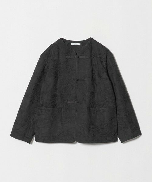 BEAUTY&YOUTH UNITED ARROWS / ビューティー&ユース ユナイテッドアローズ テーラードジャケット | ジャガード ペイズリー エンブロイダリー ジャケット（BLACK）