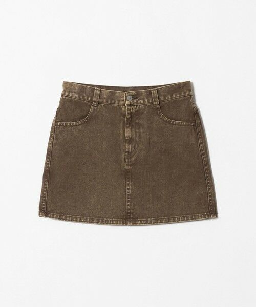 BEAUTY&YOUTH UNITED ARROWS / ビューティー&ユース ユナイテッドアローズ ミニ・ひざ丈スカート | コットンツイル フェード ミニスカート（DK.BROWN）