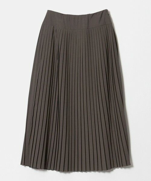 BEAUTY&YOUTH UNITED ARROWS / ビューティー&ユース ユナイテッドアローズ ロング・マキシ丈スカート | ソリッド＆チェック プリーツスカート（DK.BROWN）