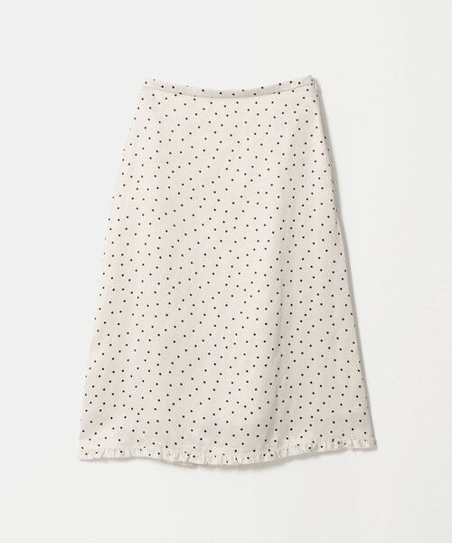 BEAUTY&YOUTH UNITED ARROWS / ビューティー&ユース ユナイテッドアローズ ロング・マキシ丈スカート | ドット フリル ミディアムスカート（OFF WHITE）
