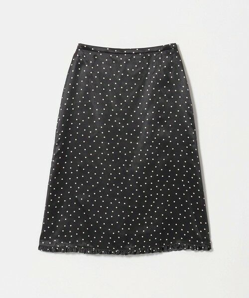 BEAUTY&YOUTH UNITED ARROWS / ビューティー&ユース ユナイテッドアローズ ロング・マキシ丈スカート | ドット フリル ミディアムスカート（BLACK）