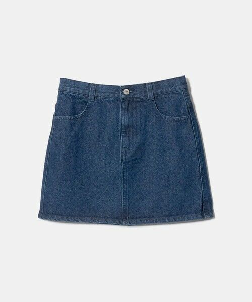 BEAUTY&YOUTH UNITED ARROWS / ビューティー&ユース ユナイテッドアローズ ミニ・ひざ丈スカート | コットンブレンド デニム ミニスカート（NAVY）