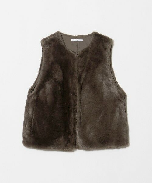 BEAUTY&YOUTH UNITED ARROWS / ビューティー&ユース ユナイテッドアローズ ベスト | ポリエステル フェイクファー ベスト（DK.BROWN）
