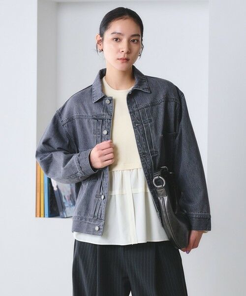 BEAUTY&YOUTH UNITED ARROWS / ビューティー&ユース ユナイテッドアローズ Gジャン・デニムジャケット | 【WEB限定】ルーズ デニムジャケット（MD.GRAY）