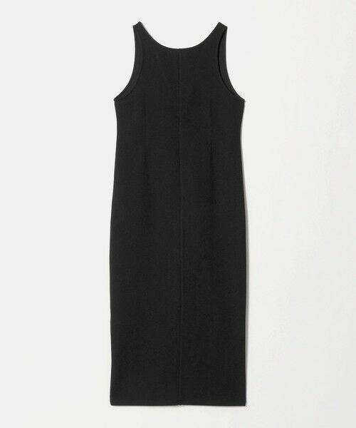BEAUTY&YOUTH UNITED ARROWS / ビューティー&ユース ユナイテッドアローズ ロング・マキシ丈ワンピース | ポリエステルブレンド バックV Iラインワンピース（BLACK）