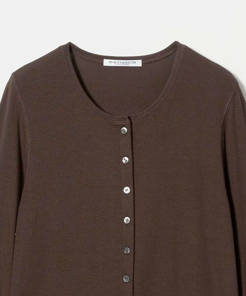 BEAUTY&YOUTH UNITED ARROWS / ビューティー&ユース ユナイテッドアローズ カーディガン・ボレロ | 毛セルロースブレンド クルーネック カーディガン | 詳細4