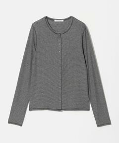 BEAUTY&YOUTH UNITED ARROWS / ビューティー&ユース ユナイテッドアローズ カーディガン・ボレロ | 毛セルロースブレンド クルーネック カーディガン/ボーダー