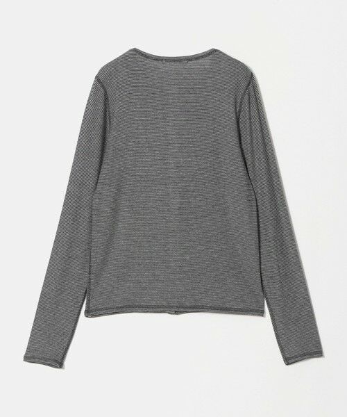 BEAUTY&YOUTH UNITED ARROWS / ビューティー&ユース ユナイテッドアローズ カーディガン・ボレロ | 毛セルロースブレンド クルーネック カーディガン/ボーダー | 詳細1