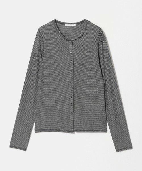BEAUTY&YOUTH UNITED ARROWS / ビューティー&ユース ユナイテッドアローズ カーディガン・ボレロ | 毛セルロースブレンド クルーネック カーディガン/ボーダー（その他1）