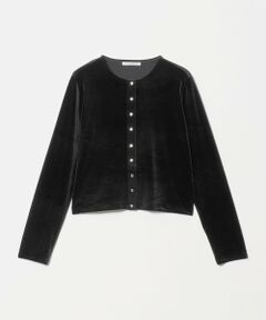 BEAUTY&YOUTH UNITED ARROWS / ビューティー&ユース ユナイテッドアローズ カーディガン・ボレロ | ベロア コンパクト カーディガン ウォッシャブル