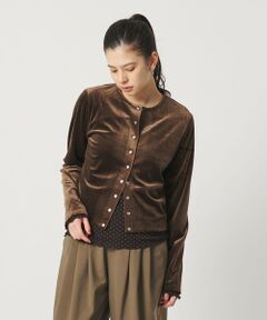BEAUTY&YOUTH UNITED ARROWS / ビューティー&ユース ユナイテッドアローズ カーディガン・ボレロ | ベロア コンパクト カーディガン ウォッシャブル