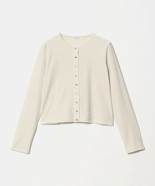 BEAUTY&YOUTH UNITED ARROWS / ビューティー&ユース ユナイテッドアローズ カーディガン・ボレロ | ベロア コンパクト カーディガン ウォッシャブル（OFF WHITE）