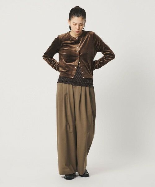 BEAUTY&YOUTH UNITED ARROWS / ビューティー&ユース ユナイテッドアローズ カーディガン・ボレロ | ベロア コンパクト カーディガン ウォッシャブル | 詳細7