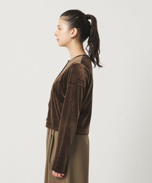BEAUTY&YOUTH UNITED ARROWS / ビューティー&ユース ユナイテッドアローズ カーディガン・ボレロ | ベロア コンパクト カーディガン ウォッシャブル | 詳細9