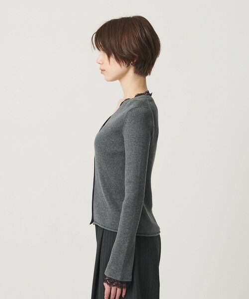 BEAUTY&YOUTH UNITED ARROWS / ビューティー&ユース ユナイテッドアローズ カーディガン・ボレロ | コットンカシミヤ レーストリム Vネックカーディガン ウォッシャブル | 詳細13
