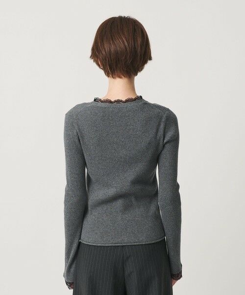 BEAUTY&YOUTH UNITED ARROWS / ビューティー&ユース ユナイテッドアローズ カーディガン・ボレロ | コットンカシミヤ レーストリム Vネックカーディガン ウォッシャブル | 詳細14