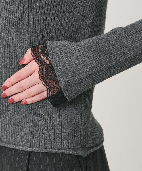 BEAUTY&YOUTH UNITED ARROWS / ビューティー&ユース ユナイテッドアローズ カーディガン・ボレロ | コットンカシミヤ レーストリム Vネックカーディガン ウォッシャブル | 詳細16