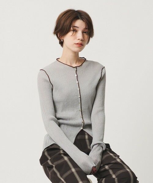 BEAUTY&YOUTH UNITED ARROWS / ビューティー&ユース ユナイテッドアローズ カーディガン・ボレロ | リブ トリミング カーディガン ウォッシャブル | 詳細1