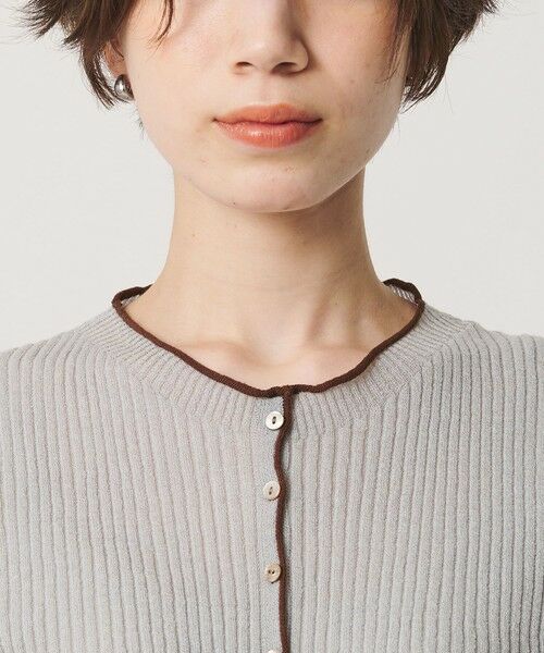 BEAUTY&YOUTH UNITED ARROWS / ビューティー&ユース ユナイテッドアローズ カーディガン・ボレロ | リブ トリミング カーディガン ウォッシャブル | 詳細7