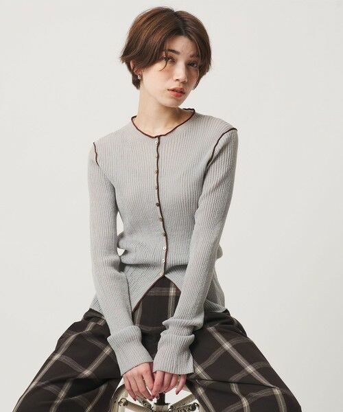BEAUTY&YOUTH UNITED ARROWS / ビューティー&ユース ユナイテッドアローズ カーディガン・ボレロ | リブ トリミング カーディガン ウォッシャブル | 詳細2