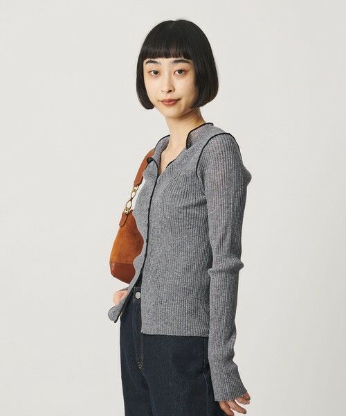 BEAUTY&YOUTH UNITED ARROWS / ビューティー&ユース ユナイテッドアローズ カーディガン・ボレロ | リブ トリミング カーディガン ウォッシャブル | 詳細10