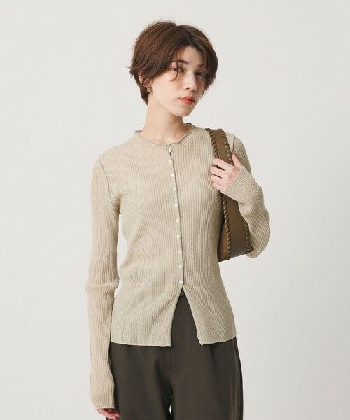 BEAUTY&YOUTH UNITED ARROWS / ビューティー&ユース ユナイテッドアローズ カーディガン・ボレロ | リブ トリミング カーディガン ウォッシャブル | 詳細15