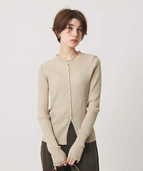 BEAUTY&YOUTH UNITED ARROWS / ビューティー&ユース ユナイテッドアローズ カーディガン・ボレロ | リブ トリミング カーディガン ウォッシャブル | 詳細16
