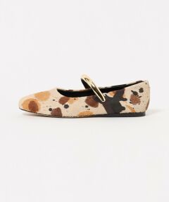 BEAUTY&YOUTH UNITED ARROWS / ビューティー&ユース ユナイテッドアローズ フラットシューズ | 【別注】＜MOHI...＞ヘアレザー メタルストラップ フラットシューズ