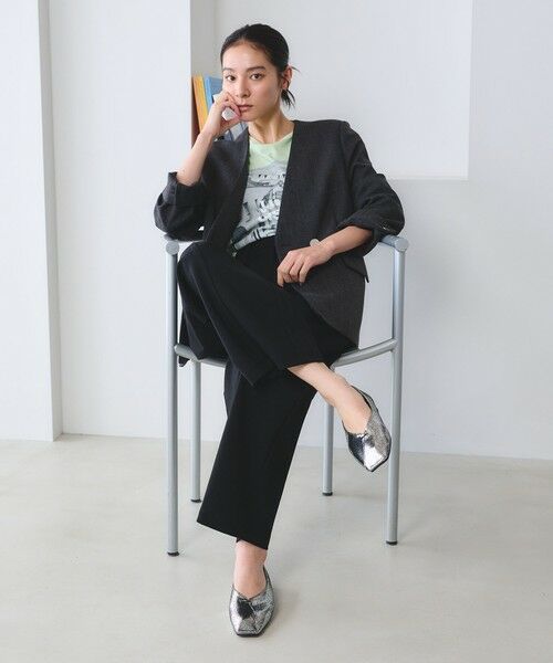 BEAUTY&YOUTH UNITED ARROWS / ビューティー&ユース ユナイテッドアローズ フラットシューズ | Vカット メタリックカラー フラットシューズ | 詳細2