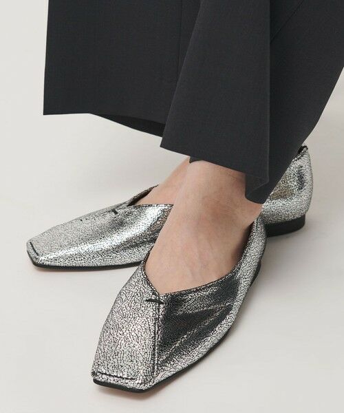 BEAUTY&YOUTH UNITED ARROWS / ビューティー&ユース ユナイテッドアローズ フラットシューズ | Vカット メタリックカラー フラットシューズ | 詳細3