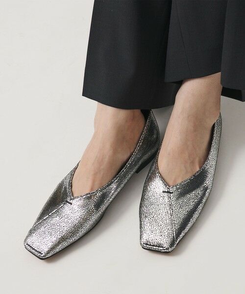 BEAUTY&YOUTH UNITED ARROWS / ビューティー&ユース ユナイテッドアローズ フラットシューズ | Vカット メタリックカラー フラットシューズ | 詳細5