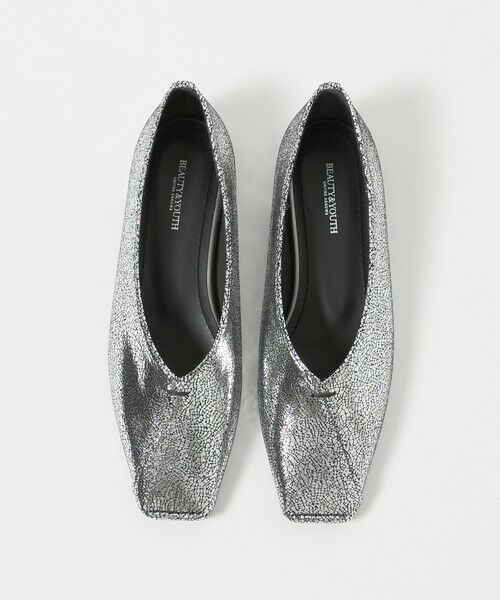 BEAUTY&YOUTH UNITED ARROWS / ビューティー&ユース ユナイテッドアローズ フラットシューズ | Vカット メタリックカラー フラットシューズ | 詳細8