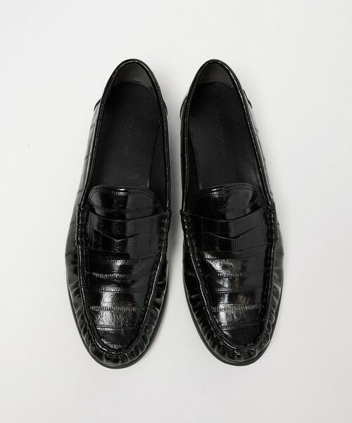 BEAUTY&YOUTH UNITED ARROWS / ビューティー&ユース ユナイテッドアローズ ビジネス・ドレスシューズ | レザーライク エンボス ギャザー ローファー | 詳細5