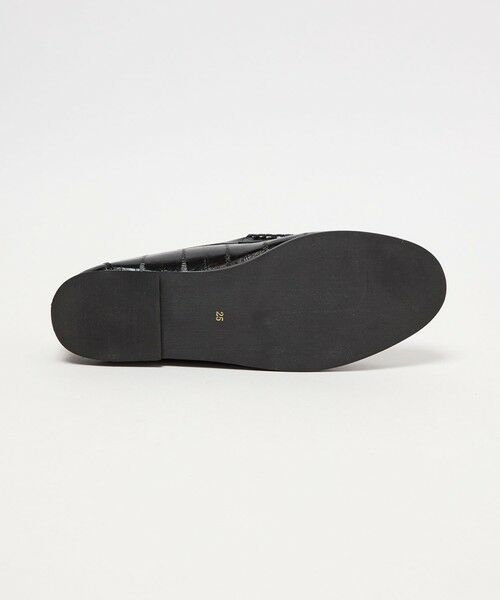 BEAUTY&YOUTH UNITED ARROWS / ビューティー&ユース ユナイテッドアローズ ビジネス・ドレスシューズ | レザーライク エンボス ギャザー ローファー | 詳細8