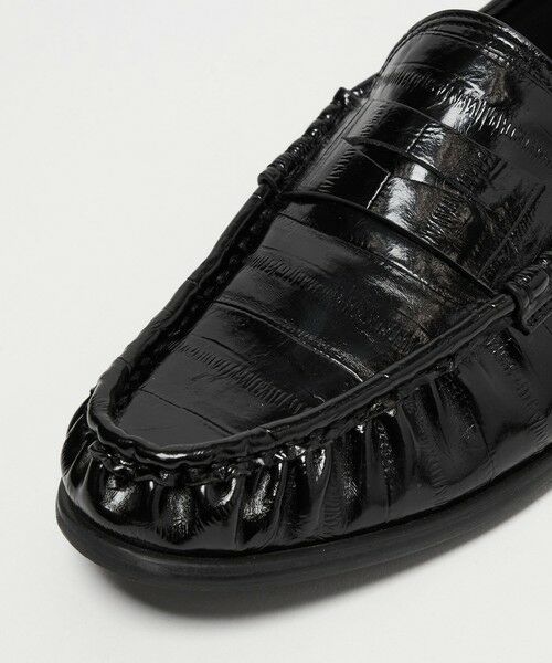 BEAUTY&YOUTH UNITED ARROWS / ビューティー&ユース ユナイテッドアローズ ビジネス・ドレスシューズ | レザーライク エンボス ギャザー ローファー | 詳細10
