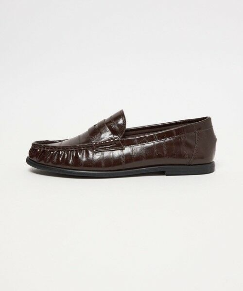 BEAUTY&YOUTH UNITED ARROWS / ビューティー&ユース ユナイテッドアローズ ビジネス・ドレスシューズ | レザーライク エンボス ギャザー ローファー | 詳細19