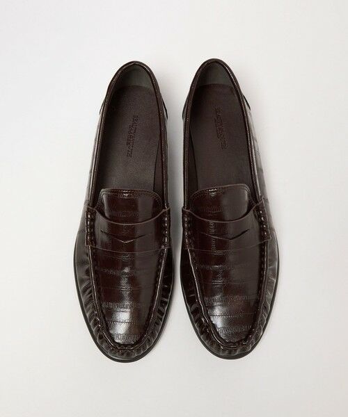 BEAUTY&YOUTH UNITED ARROWS / ビューティー&ユース ユナイテッドアローズ ビジネス・ドレスシューズ | レザーライク エンボス ギャザー ローファー | 詳細20